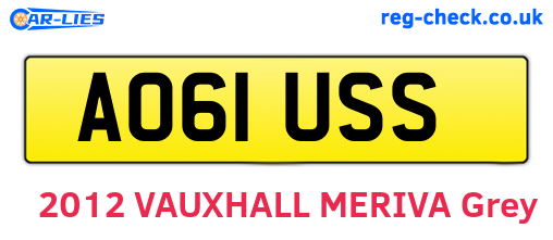 AO61USS are the vehicle registration plates.