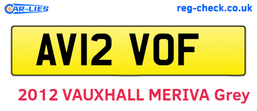 AV12VOF are the vehicle registration plates.