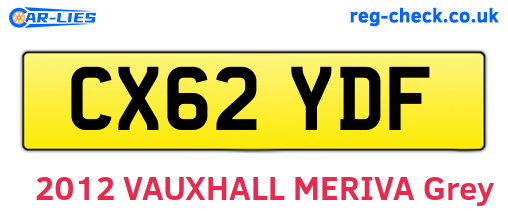 CX62YDF are the vehicle registration plates.