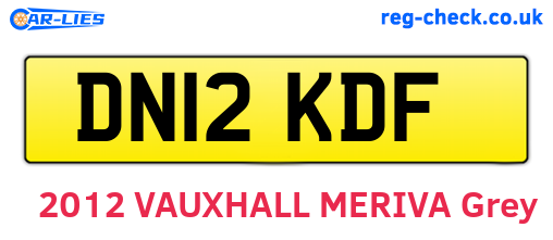 DN12KDF are the vehicle registration plates.
