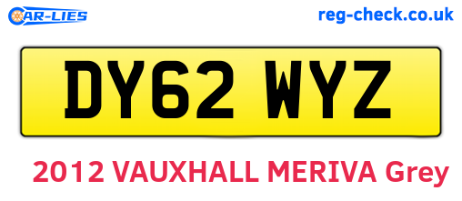 DY62WYZ are the vehicle registration plates.