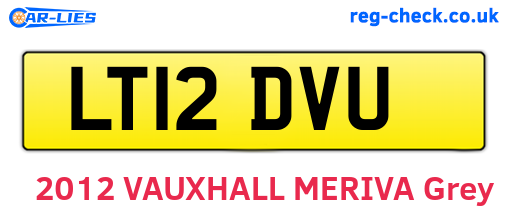 LT12DVU are the vehicle registration plates.