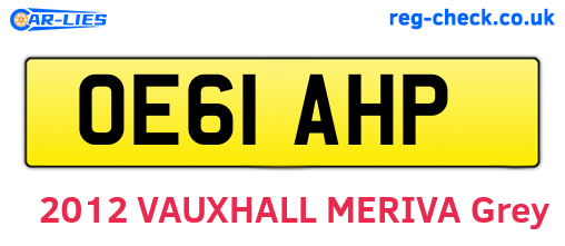 OE61AHP are the vehicle registration plates.