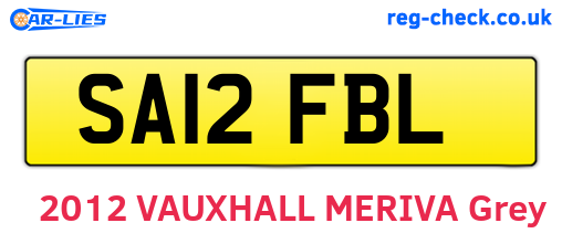 SA12FBL are the vehicle registration plates.