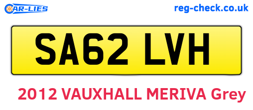 SA62LVH are the vehicle registration plates.