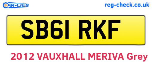 SB61RKF are the vehicle registration plates.