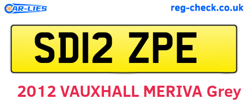 SD12ZPE are the vehicle registration plates.