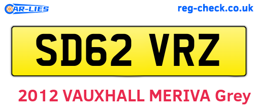 SD62VRZ are the vehicle registration plates.