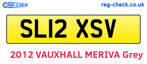 SL12XSV are the vehicle registration plates.