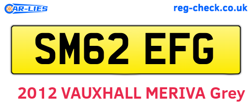SM62EFG are the vehicle registration plates.