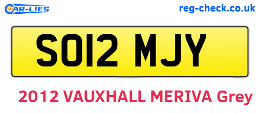 SO12MJY are the vehicle registration plates.