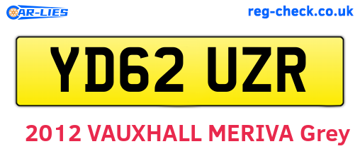 YD62UZR are the vehicle registration plates.