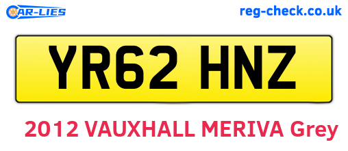 YR62HNZ are the vehicle registration plates.