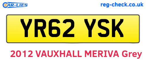 YR62YSK are the vehicle registration plates.