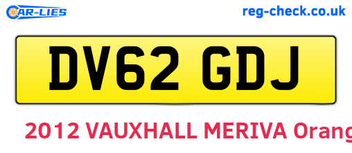 DV62GDJ are the vehicle registration plates.