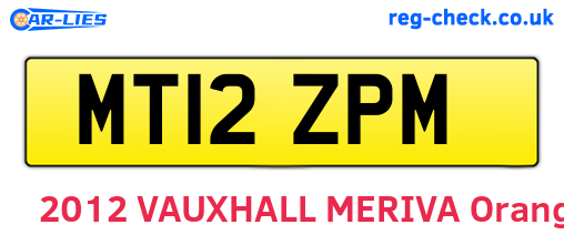 MT12ZPM are the vehicle registration plates.