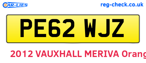 PE62WJZ are the vehicle registration plates.