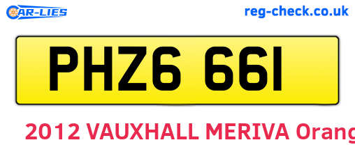 PHZ6661 are the vehicle registration plates.