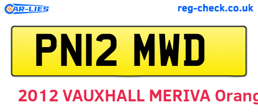 PN12MWD are the vehicle registration plates.