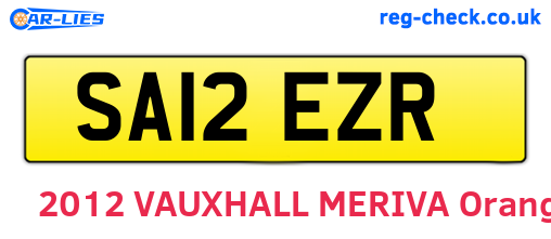 SA12EZR are the vehicle registration plates.