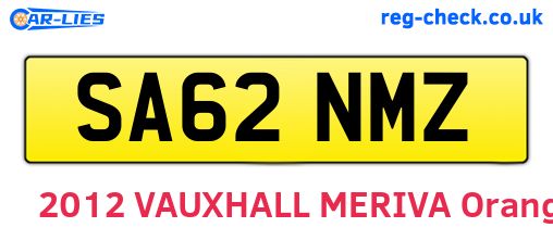 SA62NMZ are the vehicle registration plates.