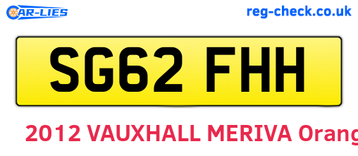 SG62FHH are the vehicle registration plates.
