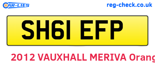 SH61EFP are the vehicle registration plates.