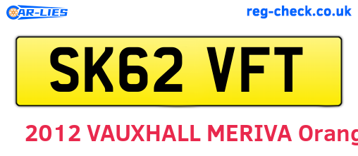 SK62VFT are the vehicle registration plates.