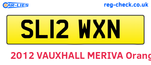 SL12WXN are the vehicle registration plates.