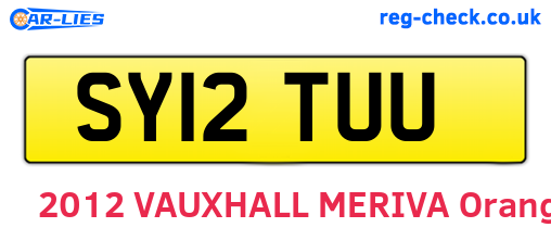 SY12TUU are the vehicle registration plates.