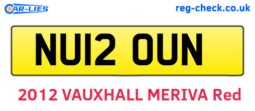 NU12OUN are the vehicle registration plates.
