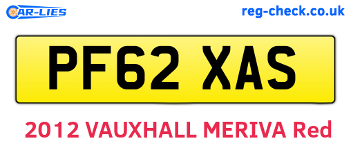 PF62XAS are the vehicle registration plates.
