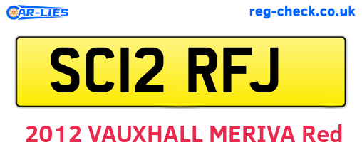 SC12RFJ are the vehicle registration plates.