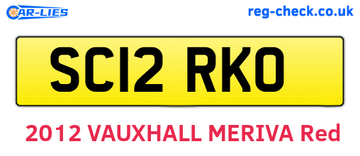 SC12RKO are the vehicle registration plates.