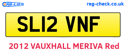 SL12VNF are the vehicle registration plates.