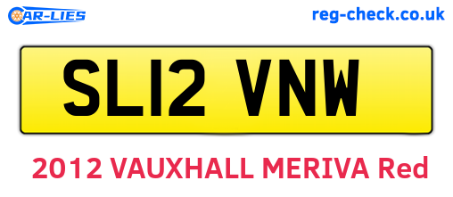SL12VNW are the vehicle registration plates.