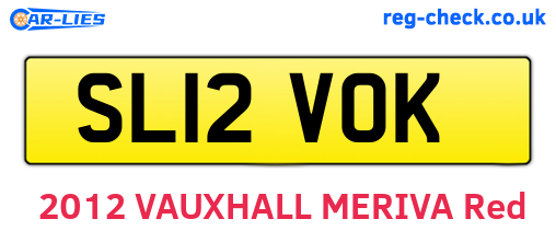 SL12VOK are the vehicle registration plates.