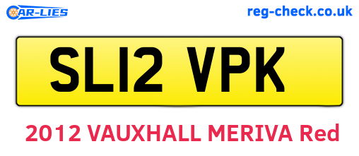 SL12VPK are the vehicle registration plates.