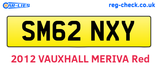 SM62NXY are the vehicle registration plates.