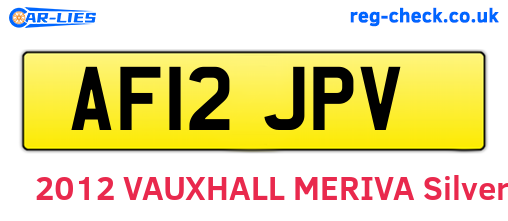 AF12JPV are the vehicle registration plates.