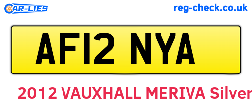 AF12NYA are the vehicle registration plates.