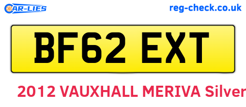 BF62EXT are the vehicle registration plates.
