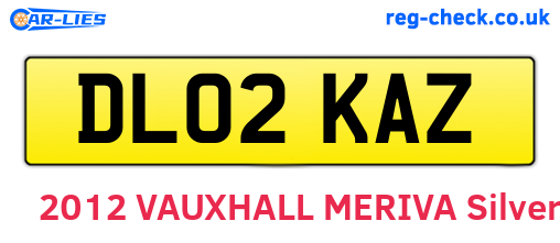 DL02KAZ are the vehicle registration plates.