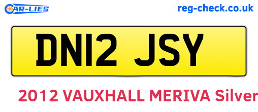 DN12JSY are the vehicle registration plates.
