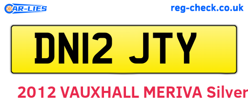 DN12JTY are the vehicle registration plates.