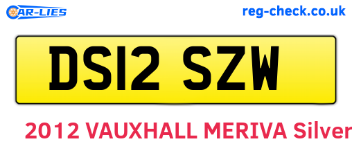 DS12SZW are the vehicle registration plates.