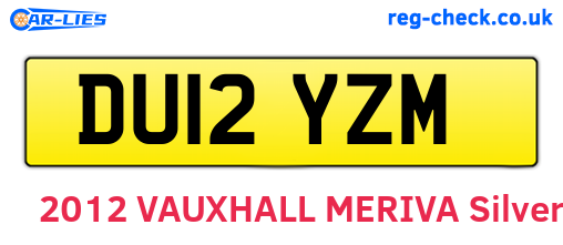 DU12YZM are the vehicle registration plates.