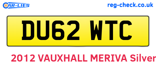 DU62WTC are the vehicle registration plates.