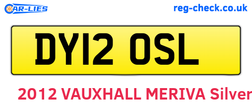 DY12OSL are the vehicle registration plates.