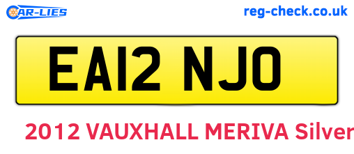 EA12NJO are the vehicle registration plates.